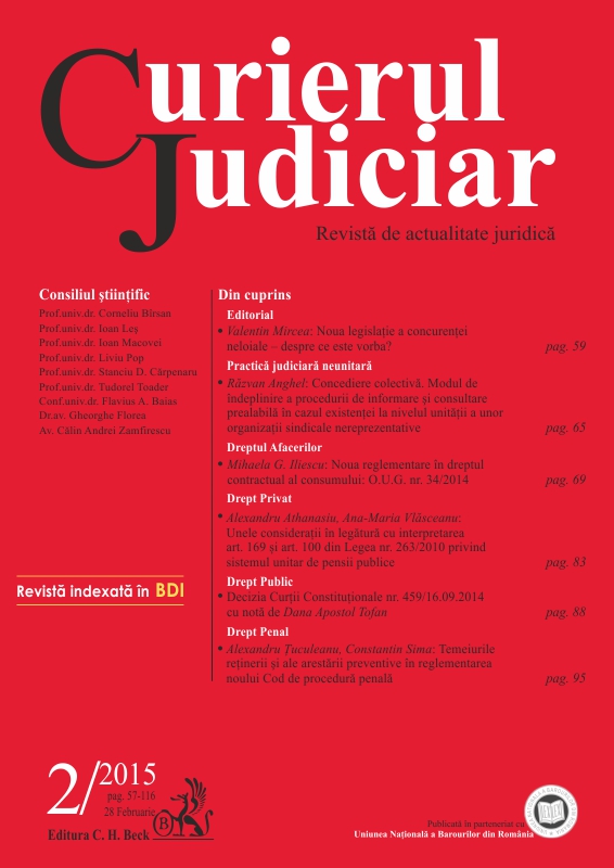 Curierul Judiciar, Nr. 2/2015 - Editura C.H. Beck