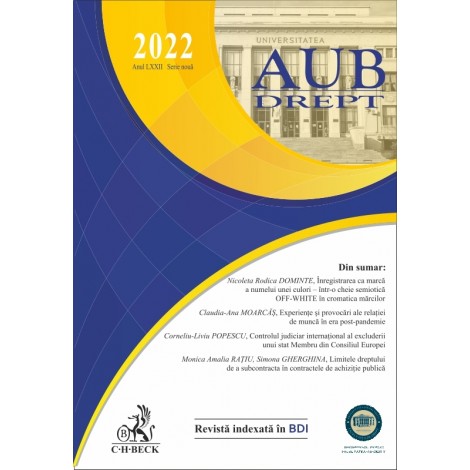 Analele Universității din București - Seria Drept, 2022