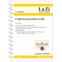 Codul de procedură civilă. Cod 782. Actualizat la 15.09.2023