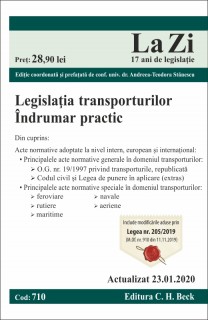 Legislaţia transporturilor. Cod 710. Actualizat la 23.01.2020