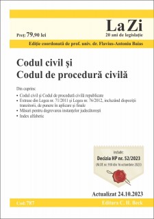 Codul civil și Codul de procedură civilă. Cod 787. Actualizat la 24.10.2023