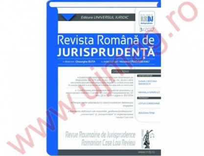 Revista romana de jurisprudenta nr. 3/2017