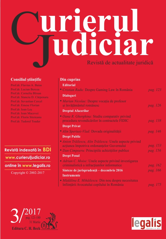 Revista Curierul Judiciar nr. 3/2017